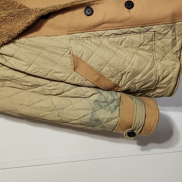 Derek Lam Women Amelie Faux Shearling Reversible Coat Jacket Camel Size 16 - Picture 9 of 14